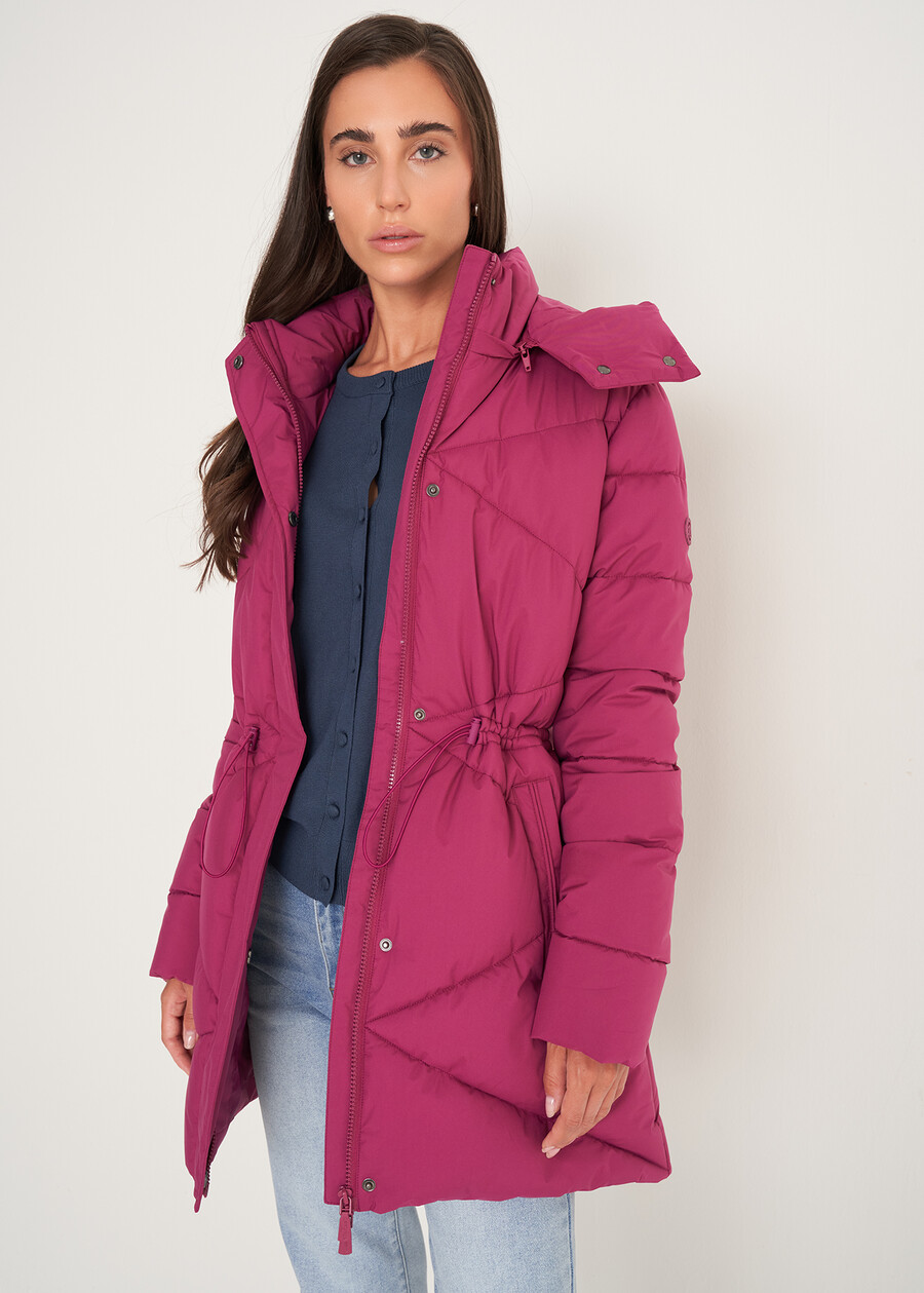 Piumino Palmer con cappuccio staccabile ROSSO MAGENTAVERDE PAVONE Donna , immagine n. 3