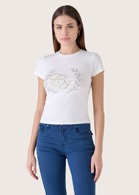 T- shirt Santiago in cotone BIANCO WHITE Donna null
