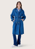 Tierrra 100% cotton denim trench coat DENIM Woman image number 2