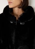 Mantella Morea con dettagli in ecopelliccia NERO BLACKBEIGE LATTE Donna immagine n. 2