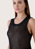 Talea top with micro-paillettes NERO BLACK Woman image number 3