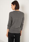 Cardigan Cristal girocollo BLU MIDNIGHTGRIGIO DARK GREY Donna immagine n. 3