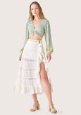 Gonna lunga Giada 100% cotone BIANCO Donna immagine n. 1