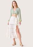 Giada 100% cotton long skirt BIANCO Woman image number 1