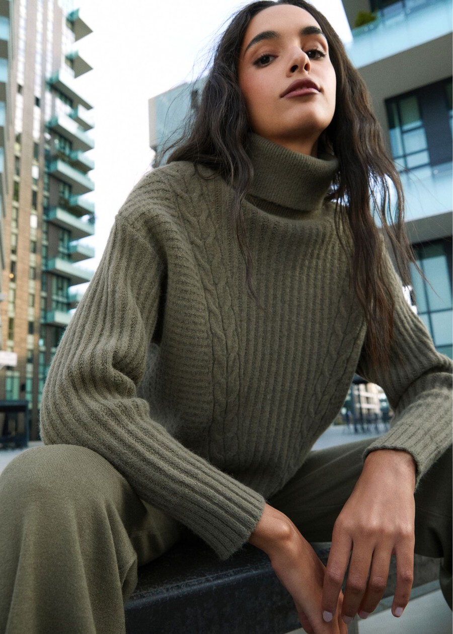 Margarita turtleneck jumper VERDE CAPPERBEIGE GREIGE Woman , image number 1