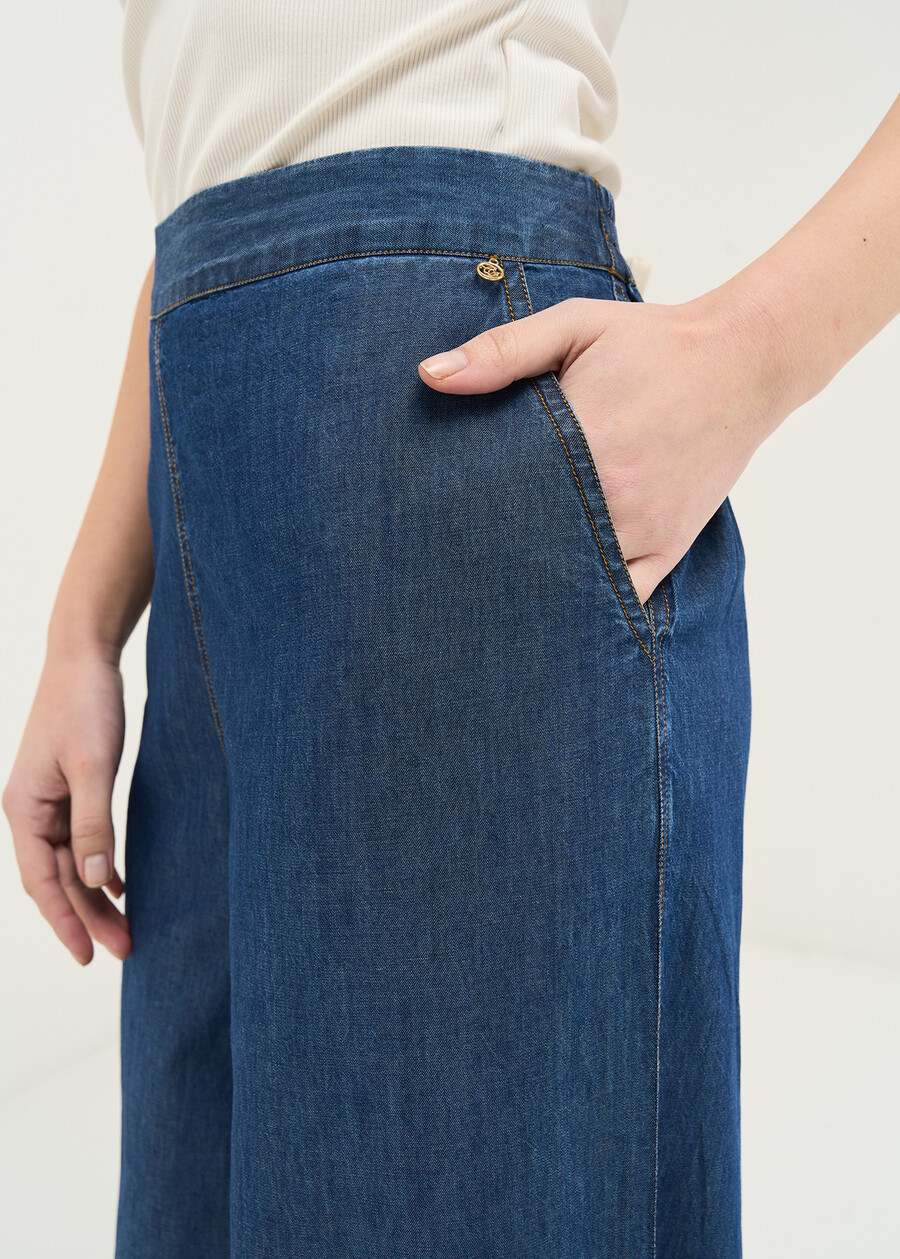 Pantaloni Pagor gamba larga DENIM Donna , immagine n. 4