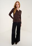 T-shirt Send drappeggiata MARRONEBLU Donna immagine n. 4