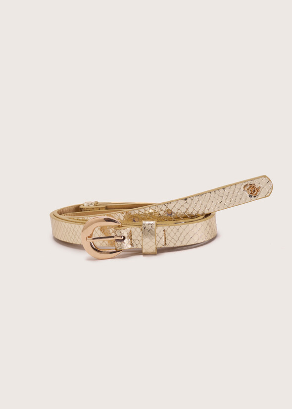 Cintura Carola effetto pitonato GOLDGRIGIO SILVER  Donna null
