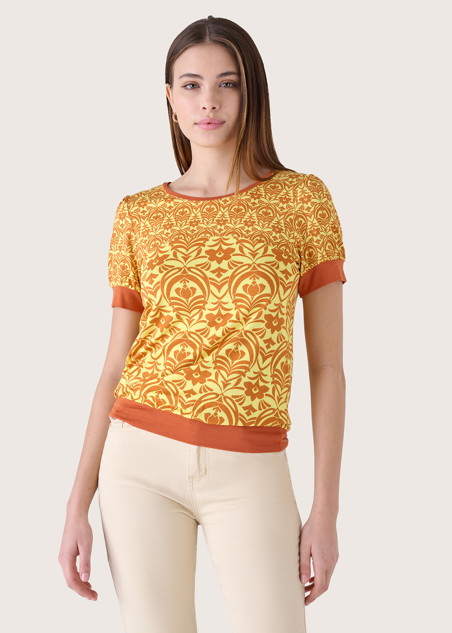 T-shirt Sirena in viscosa MARRONE AMBER Donna , immagine n. 1