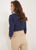 T-shirt Stezy con ricamo BLU Donna immagine n. 3