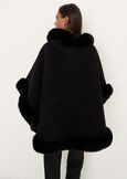 Mantella Moyra in maglia ed ecopelliccia NERO BLACKBEIGE LATTE Donna immagine n. 3