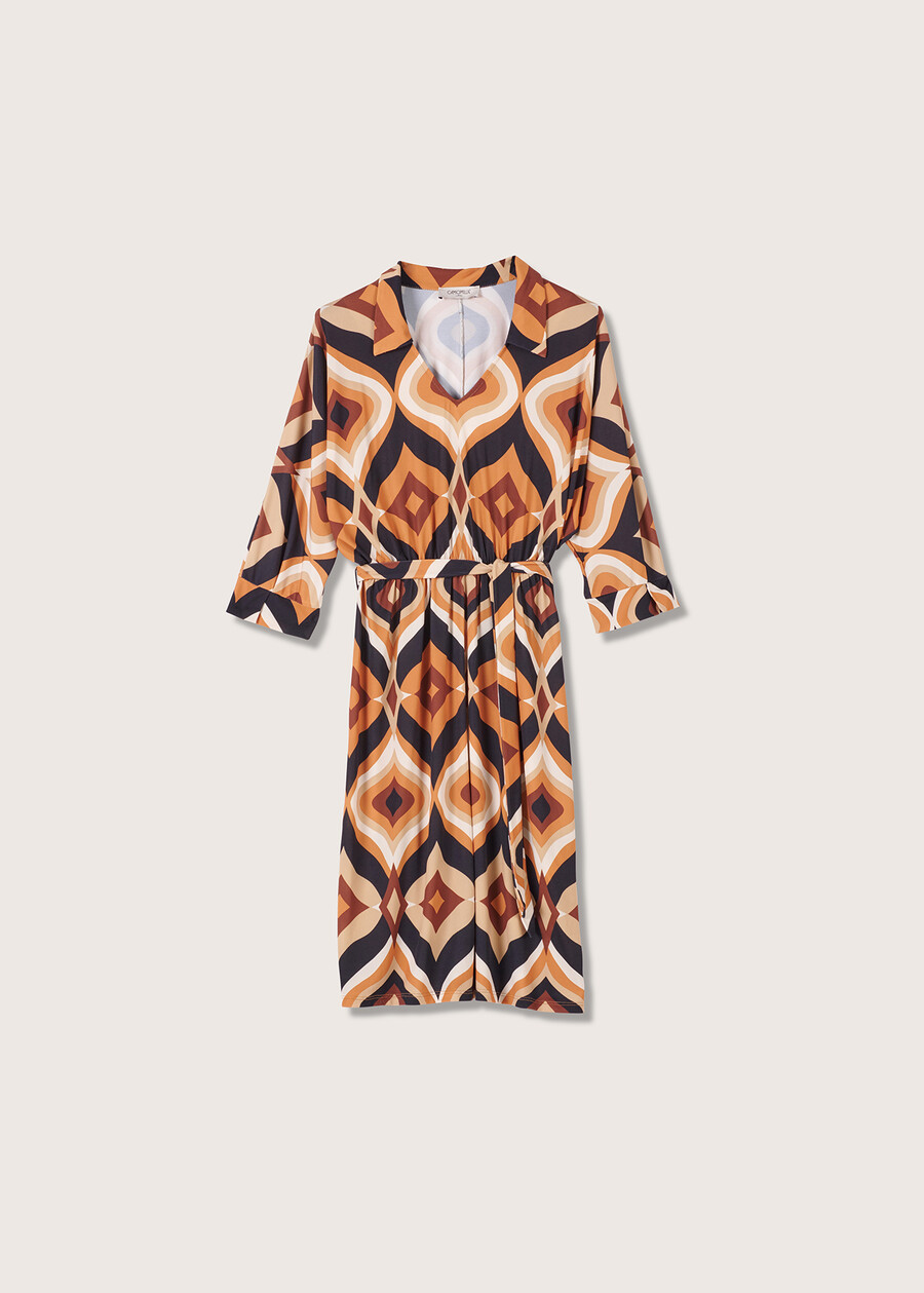 Adrianne patterned dress BEIGE TAUPE Woman , image number 5