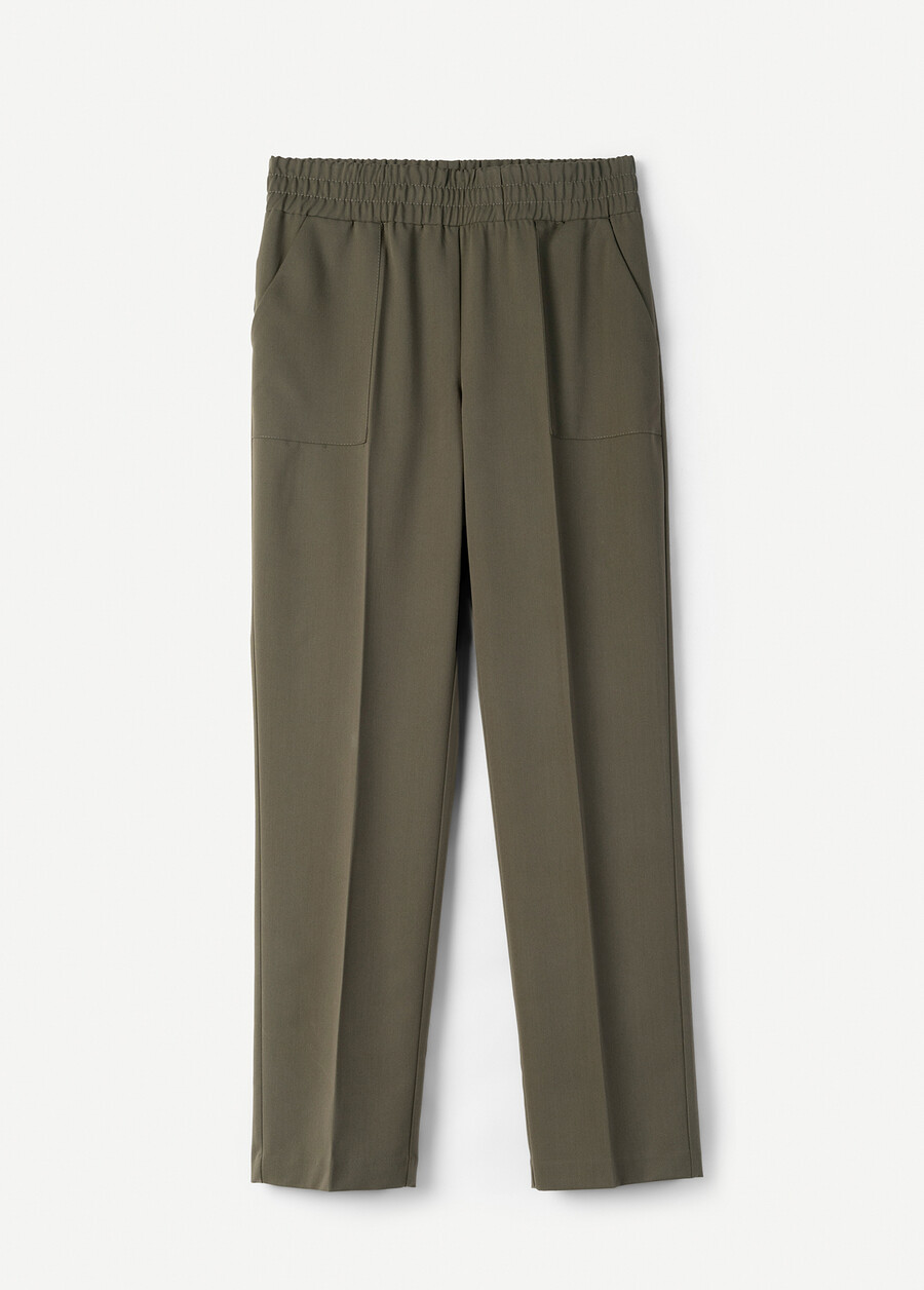 Pantalone Lara in poliviscosa BLU NAVYVERDE ALGA Donna , immagine n. 4