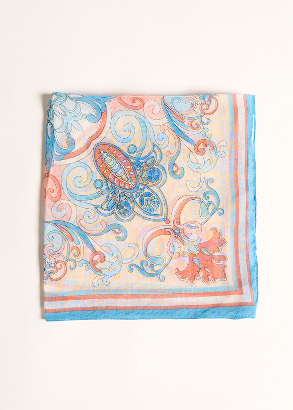Sean silk blend printed scarf

 BLU AVION Woman null