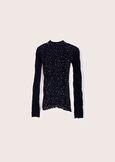 Maglia Star con pizzo e strass NERO BLACK Donna immagine n. 5