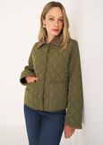 Glossy quilted jacket VERDE ALGA Woman image number 1