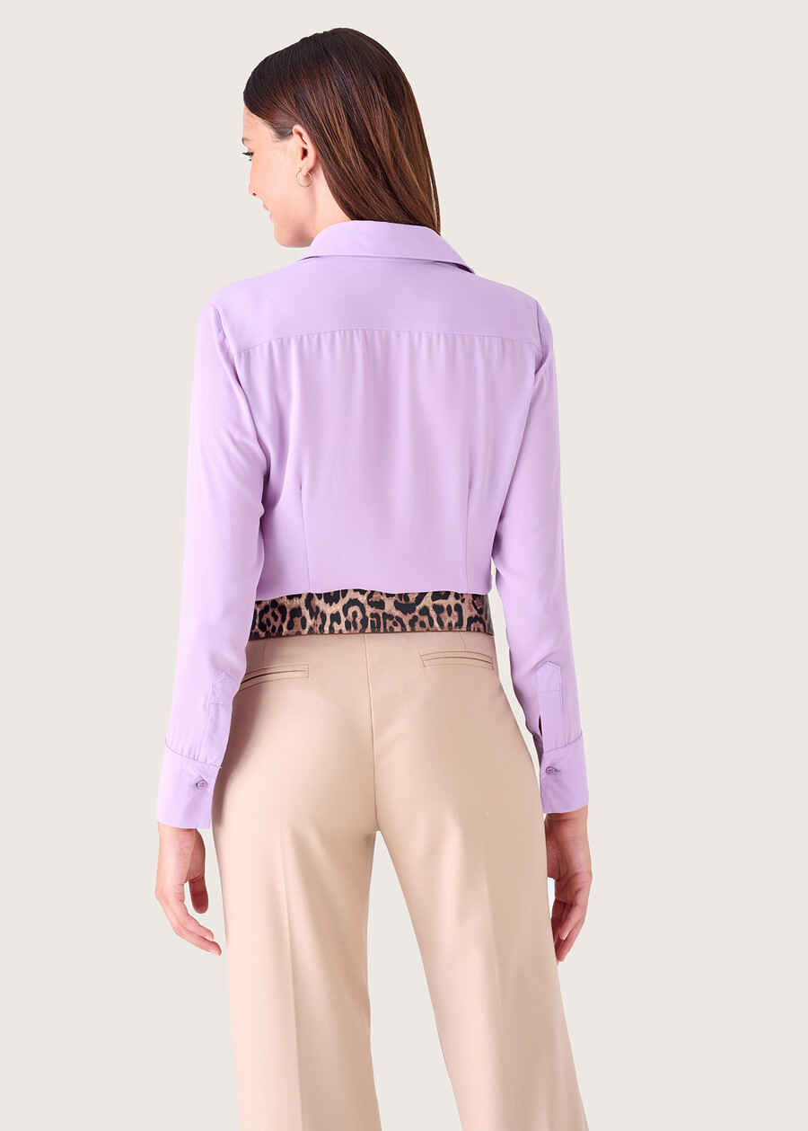 Camicia Candida in crepe VIOLA LILLYGRIGIO CLOUD Donna , immagine n. 3