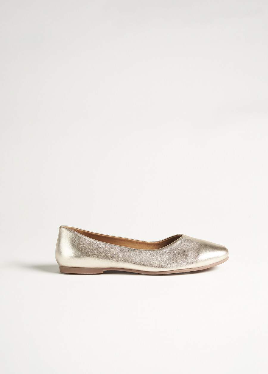 Ballerina Shayla 100% vera pelle GOLD Donna , immagine n. 5