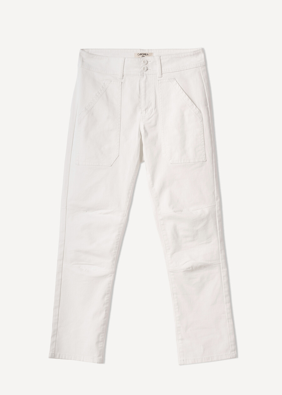 Pantaloni Paolo gamba stretta GRIGIOBIANCO WHITE Donna , immagine n. 5