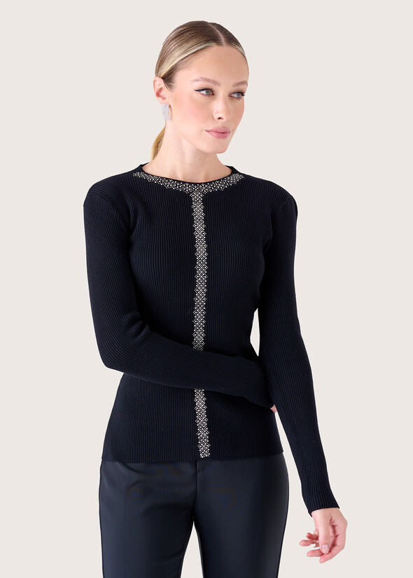 Maglia Margo effetto cardigan NERO BLACK Donna null