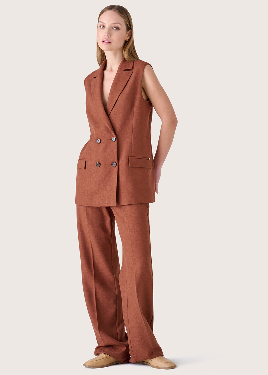 Giorgio matt effect vest MARRONE CACAO Woman , image number 4