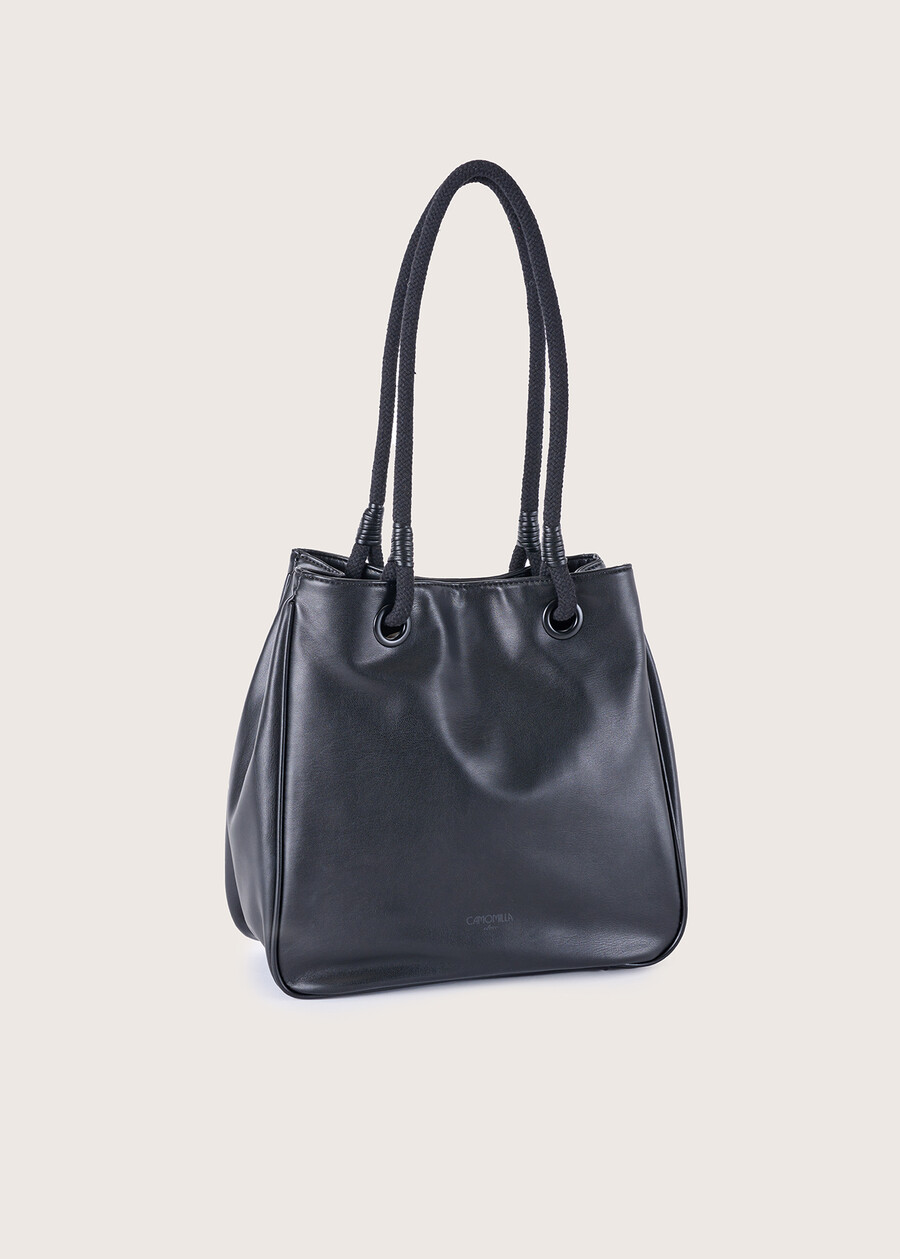 Bonny eco-leather shopping bag NERO BLACKBLU FIORDALISOBLU GRAFITEROSSO SYRAH Woman , image number 1