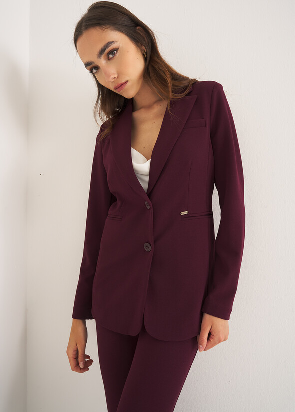 Giacca Giselle-N in screppino VIOLA VINACCIA Donna null
