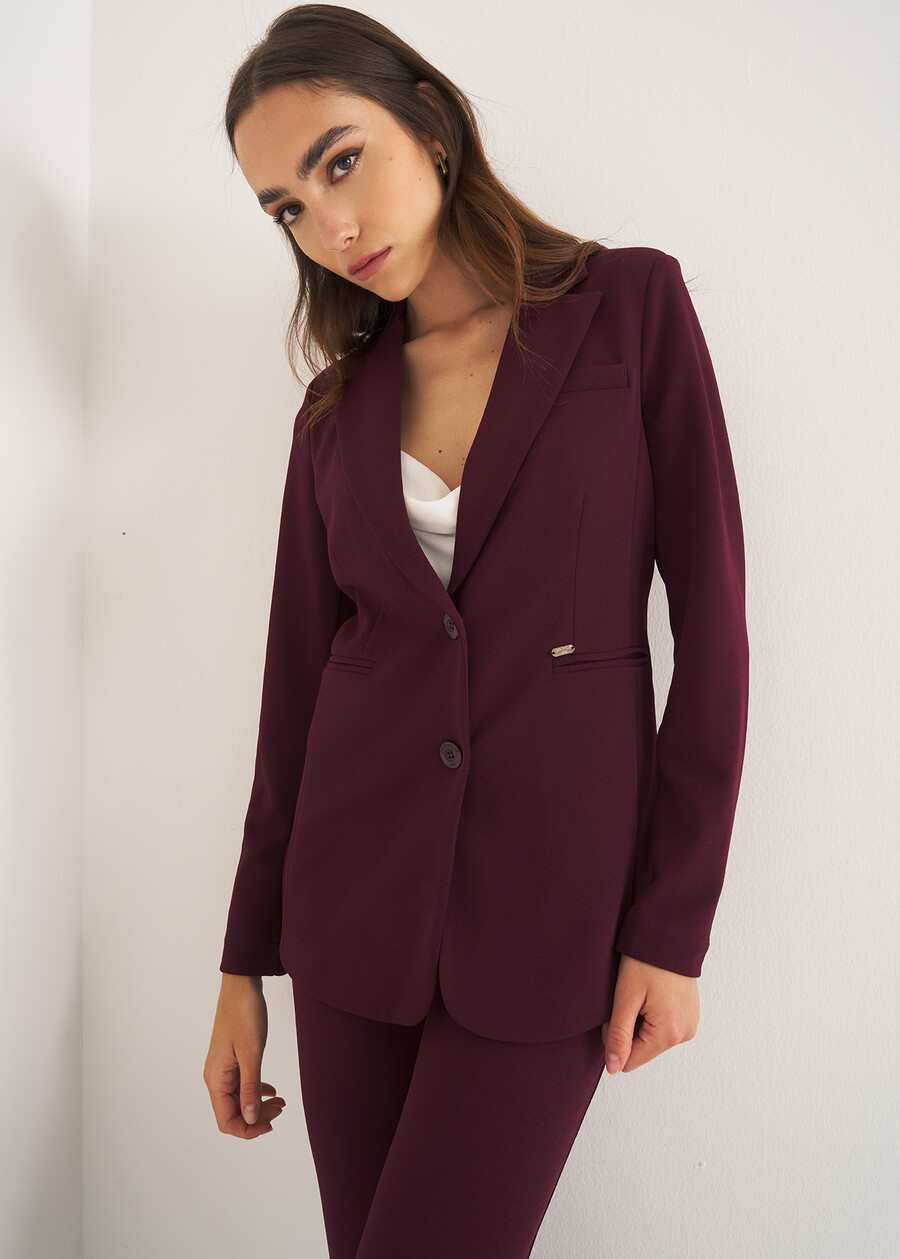 Giacca Giselle-N in screppino VIOLA VINACCIA Donna , immagine n. 1