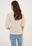 Camicia Candy In Pizzo Sangallo BIANCO BURRONERO BLACK Donna immagine n. 3