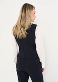 Gilles vest in polyviscose BLUGRIGIO TORTORA Woman image number 2