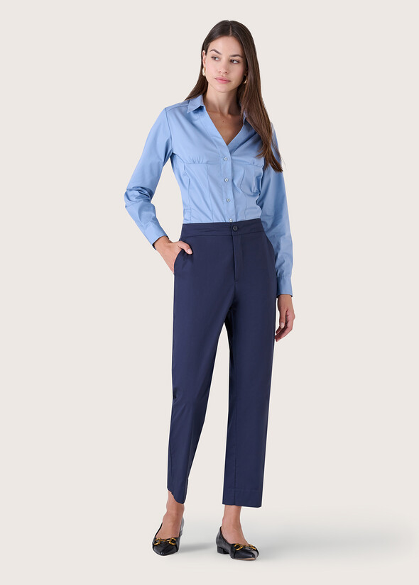 Pantalone Alice in cotone BLU Donna null