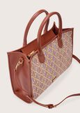 Betty eco-leather shopping bag BEIGE LATTEMARRONE VISONE Woman image number 3
