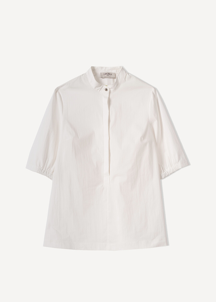 Coeur cotton blend blouse BIANCO WHITE Woman , image number 4