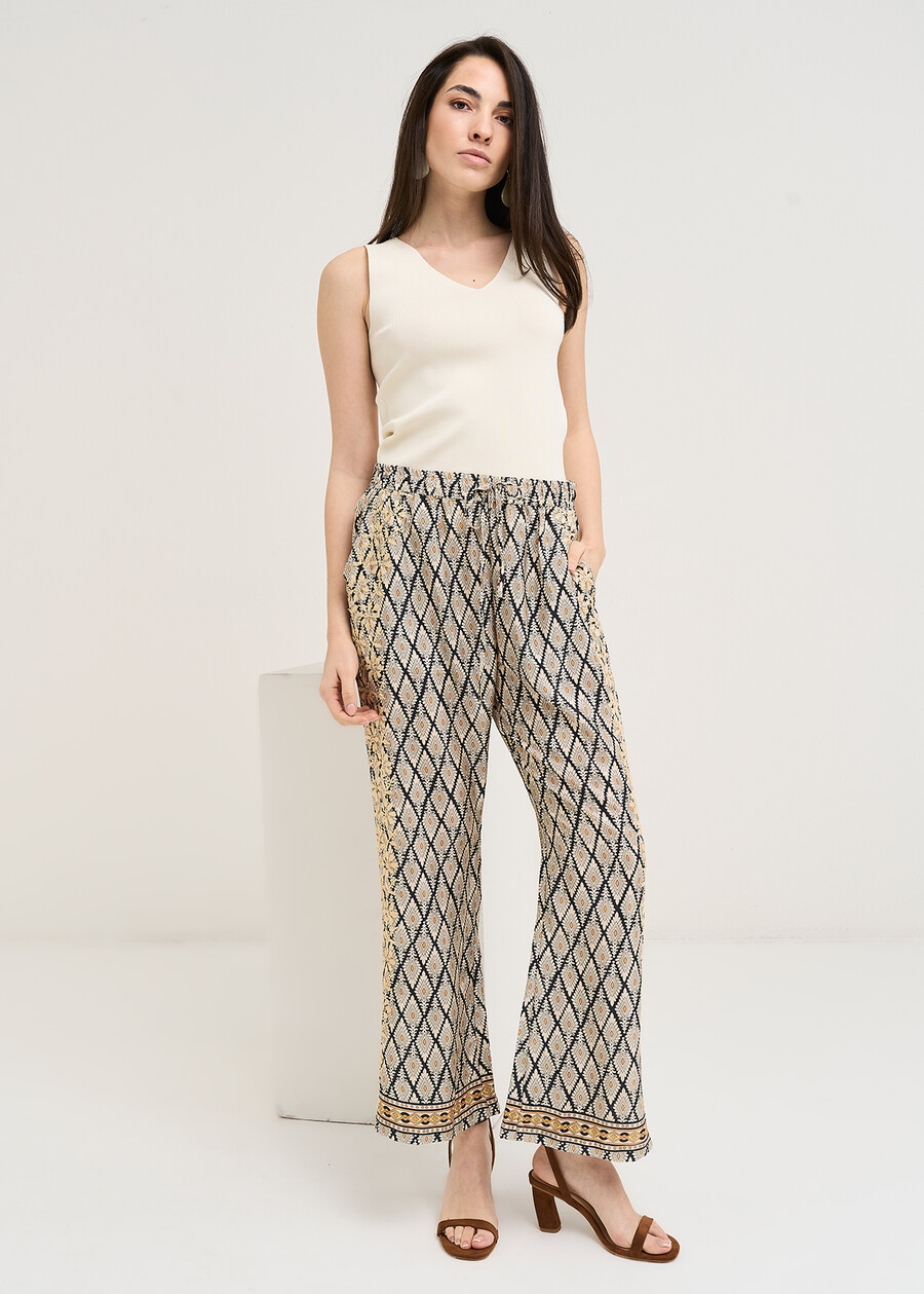 Pinocchietto Pier stampato NERO BLACK Donna , immagine n. 2