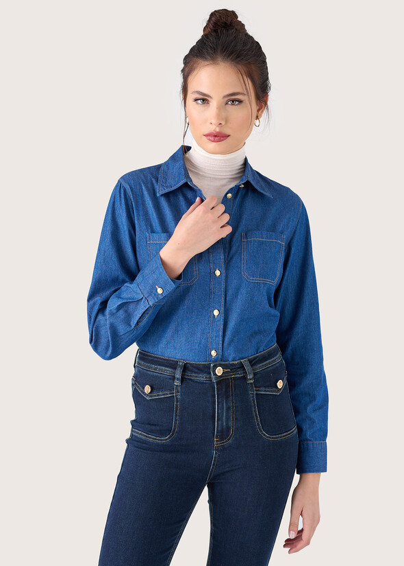 Camicia Carly in denim 100% cotone DENIM Donna null
