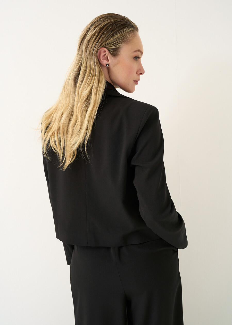 Giacca Cayl corta e finta camicia NERO Donna , immagine n. 5