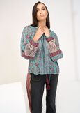 Blusa Bruny stampa lurex ROSSO BORDEAUXAZZURRO BREZZA Donna immagine n. 2