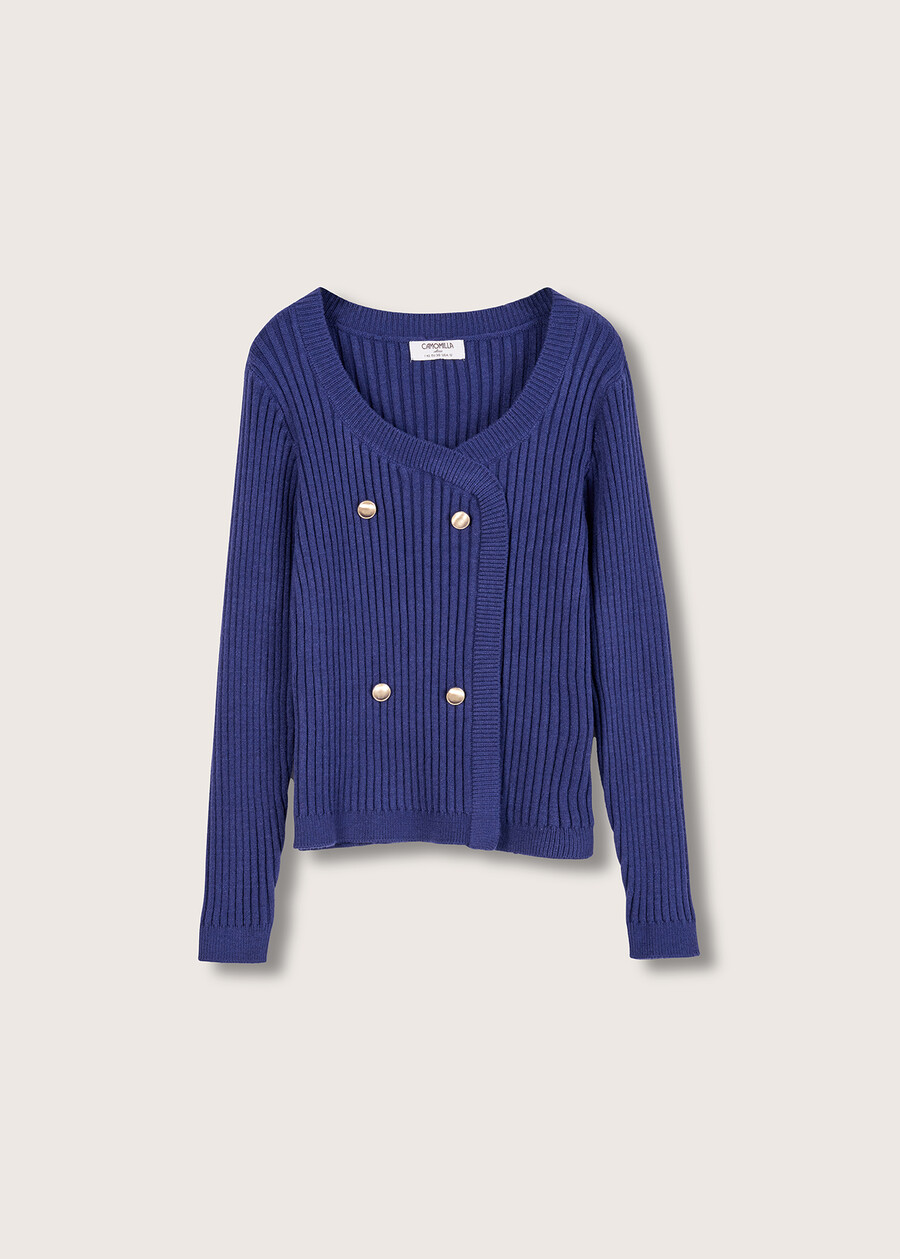 Maglia Moka in viscosa ROSSO BORDEAUXBLUE OLTREMARE Donna , immagine n. 5