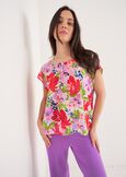 Blusa Bloom Scollo Rotondo BIANCO WHITE Donna immagine n. 1