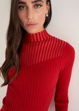 Matilde ribbed turtleneck sweater ROSSOBEIGE LATTE Woman image number 2