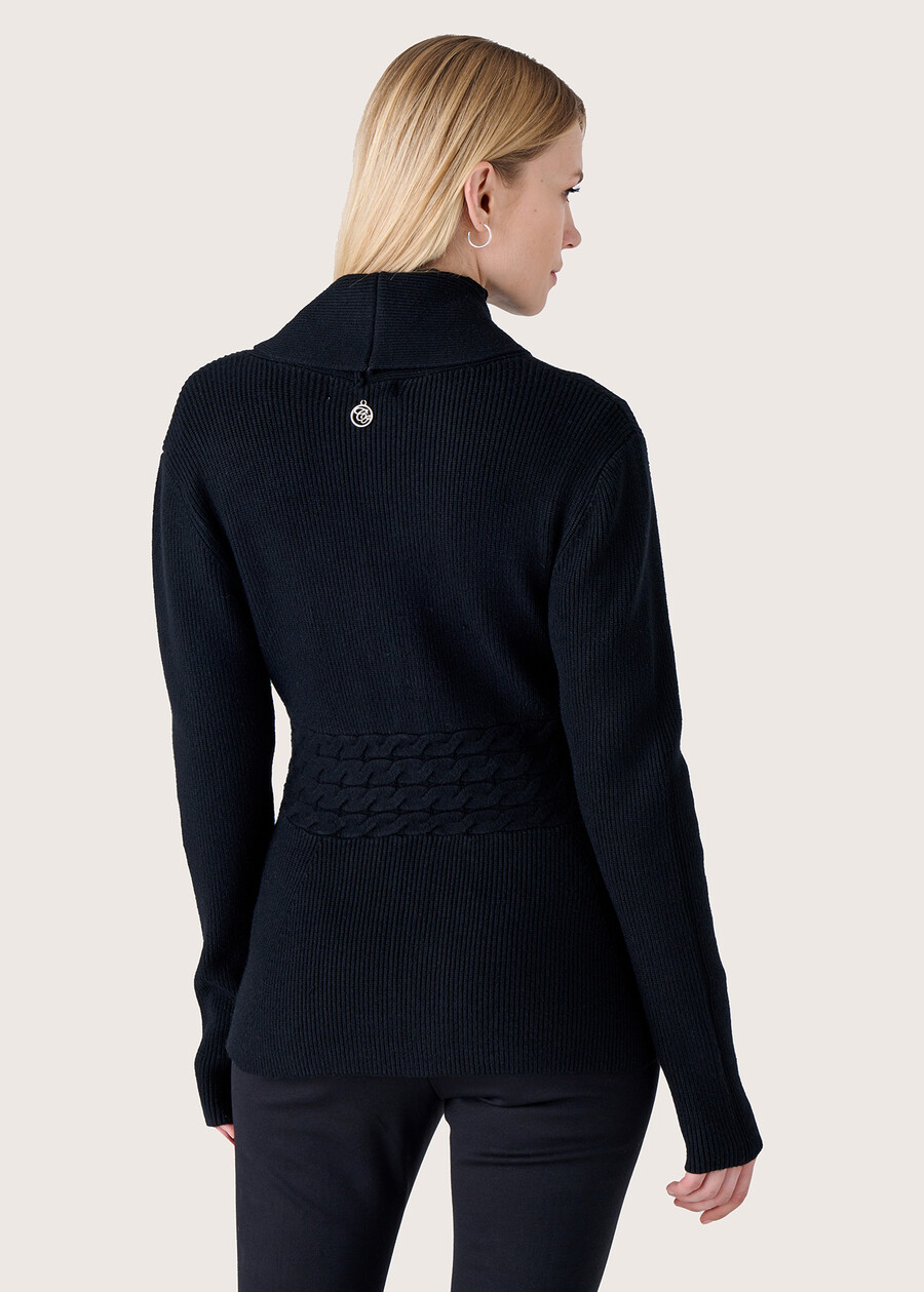 Cardigan Chechu in maglia NERO BLACK Donna , immagine n. 3