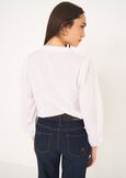 Claribel cotton embroidered shirt BIANCO WHITE Woman image number 3
