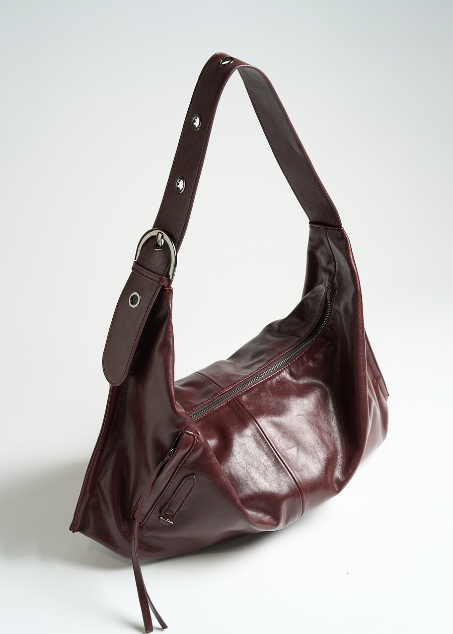 Sacca Bayk con tasca zip ROSSO BORDEAUXNERO Donna , immagine n. 2
