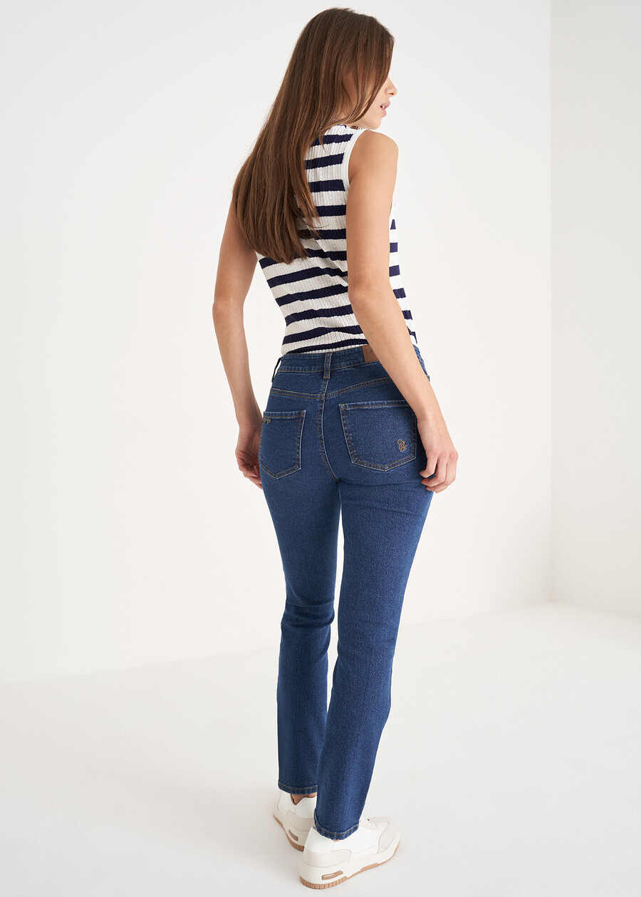 Pantalone Kate in denim di cotone DENIM DARK DENIM Donna , immagine n. 4