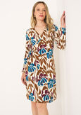 Azur floral wrap-effect dress VIOLA MELANZANA Woman image number 2
