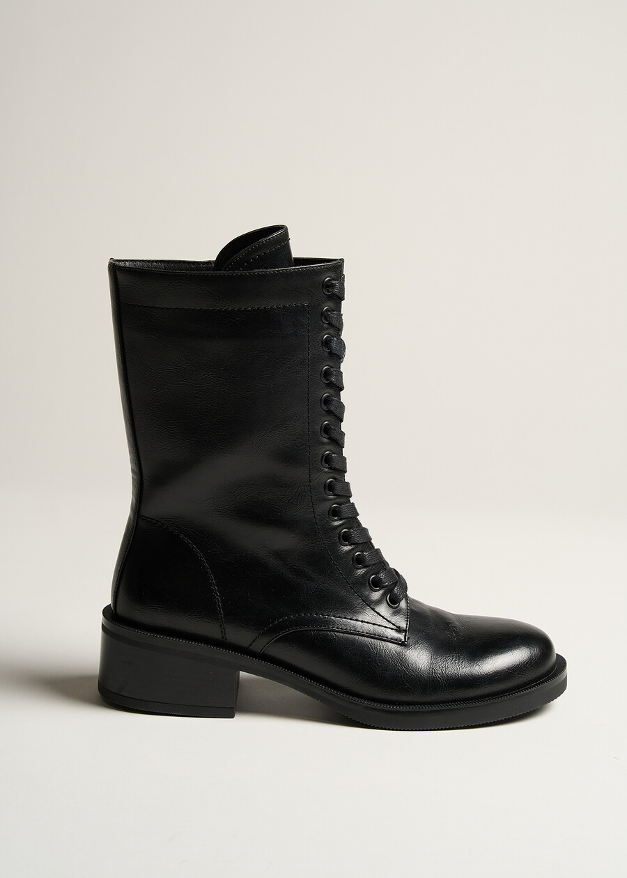 Steph lace-up combat boots NERO Woman , image number 5