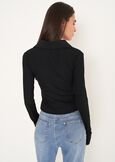 T-shirt Seymur con collo a camicia NERO BLACK Donna immagine n. 4