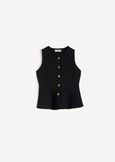 Gilet Gaia in punto Firenze con bottoni NERO Donna immagine n. 5