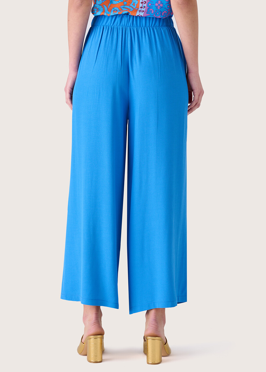 Pantaloni Megan in viscosa ecovero BLU CARRIBEAN Donna , immagine n. 3