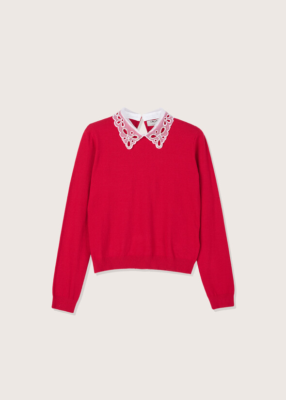 Maglia Merry con colletto ROSSO CARPET Donna null